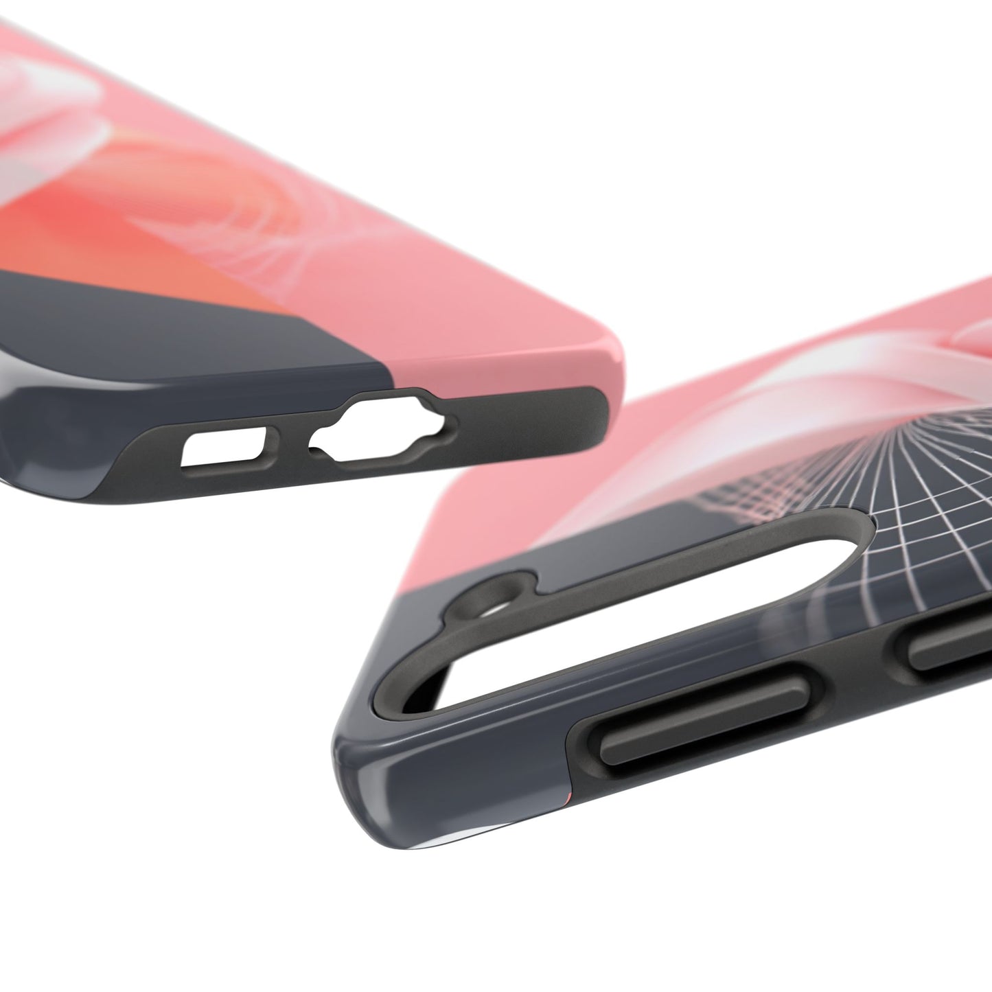 The image highlights the lay-flat bezel and durable Lexan construction of the case.