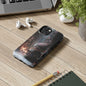 Whimsical Elf Mage Tough Phone Case – Magic Staff Forest Design - Artistic Vision
