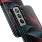 A close-up reveals the velvet-like texture woven into the layered curls of the case.