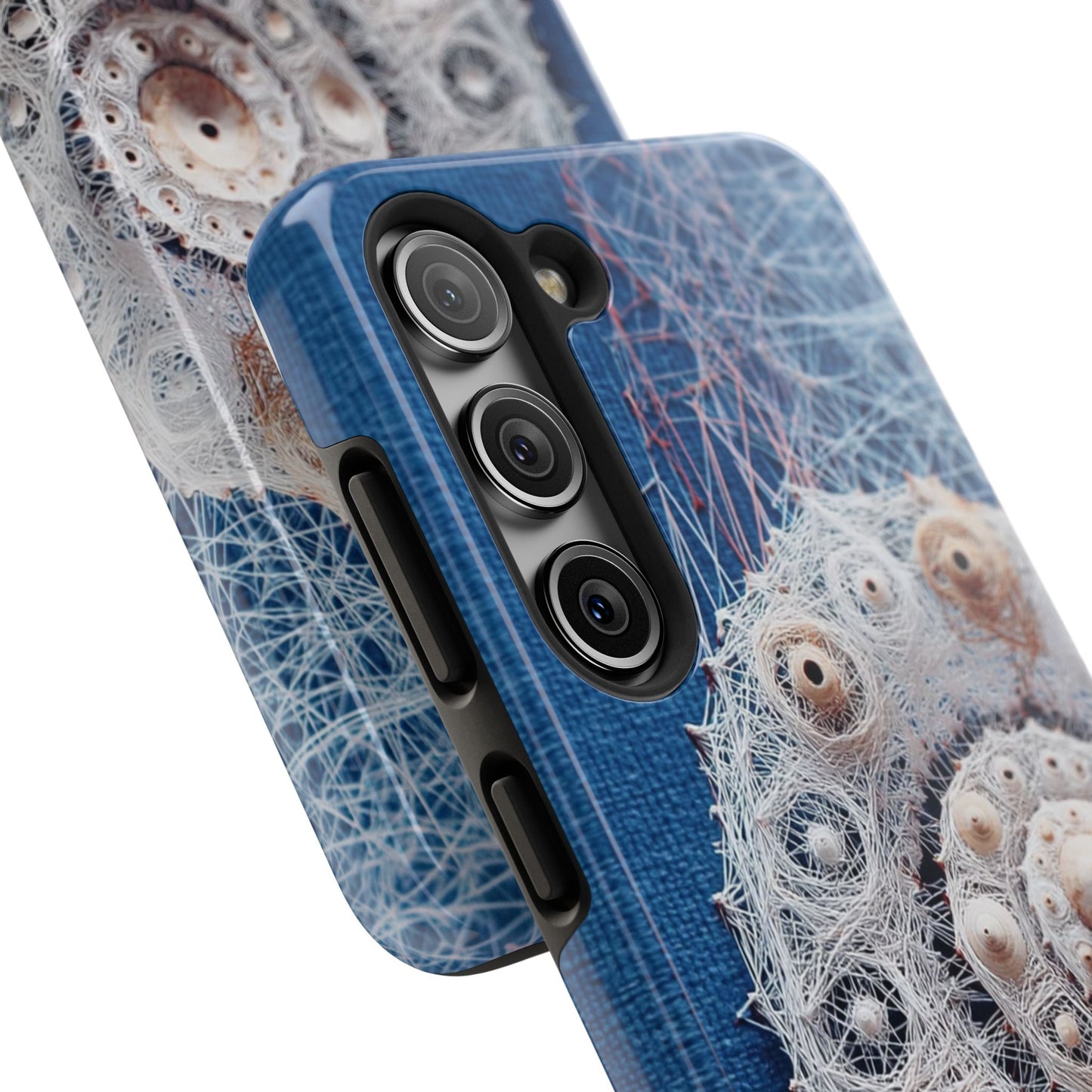 Nautilus Shell Wireframe Phone Case – Marine Spiral Tough Case - Artistic Vision