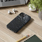 Fracture Core Tough Phone Case – Abstract Black Stone Mosaic with Central Core - Artistic Vision