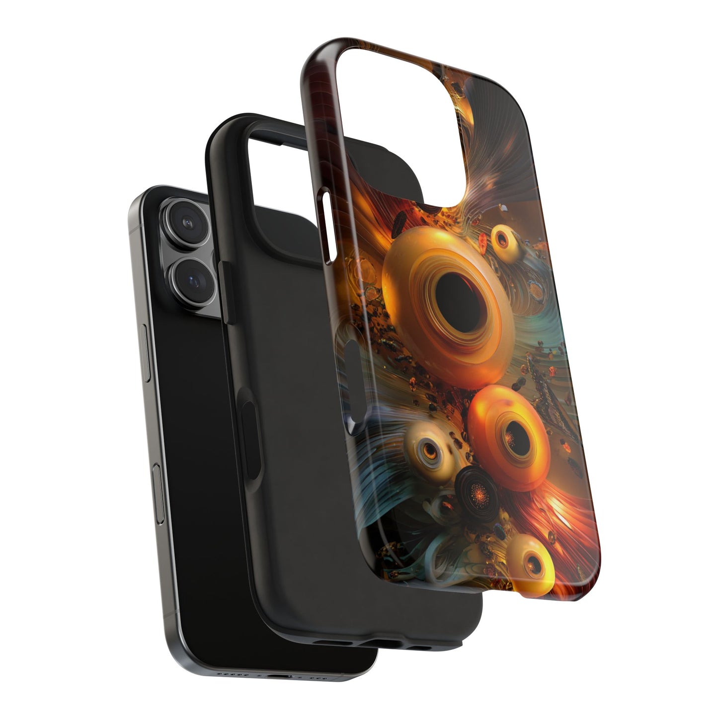 The case is durable, protective, and expressive, with a highly detailed futuristic design.