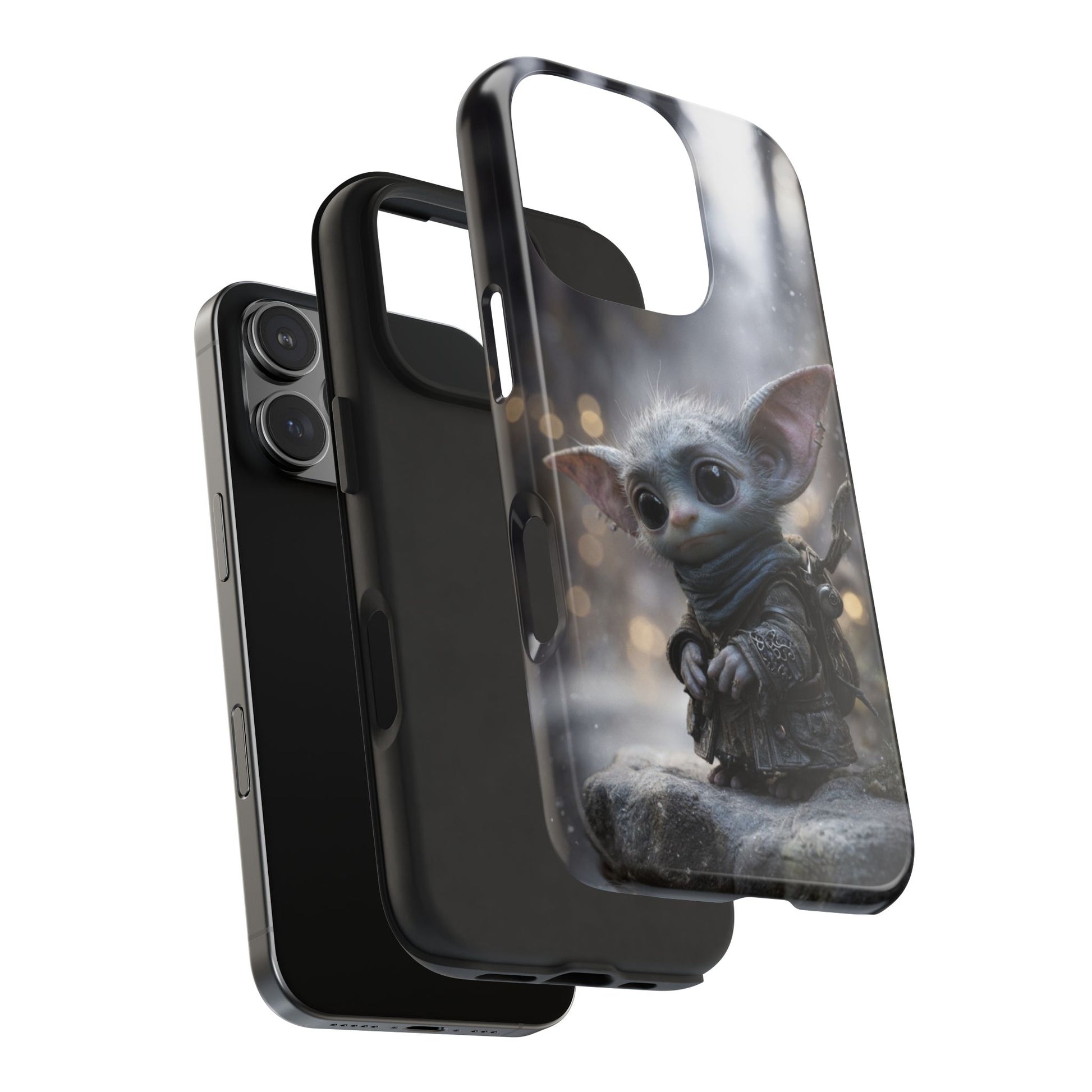 Cute Goblin Tough Phone Case – Winter Forest Design - Artistic Vision