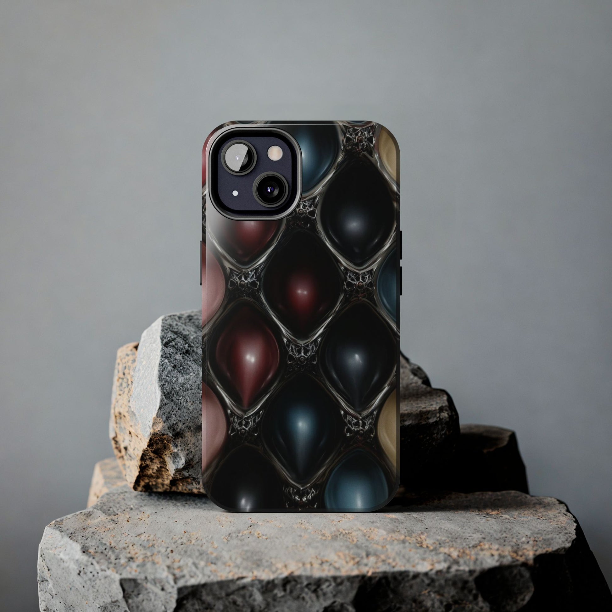 The layered depth and lighting in the artwork give the case a three-dimensional, immersive effect.