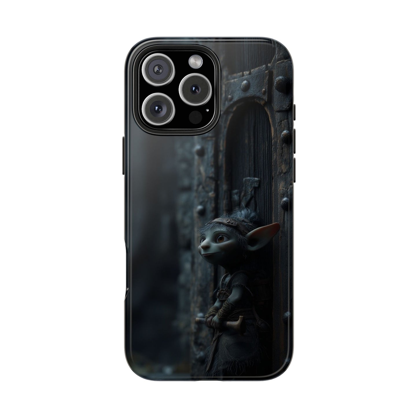 Fantasy Elf Thief Tough Phone Case – Secretive Doorway Design - Artistic Vision