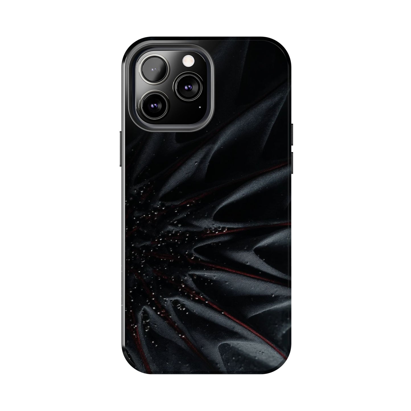 Silk Nebula Tough Phone Case – Black Fabric Galaxy Texture - Artistic Vision