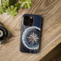 Nautical Compass Wireframe Phone Case – Durable Tough Case for Ocean Lovers - Artistic Vision