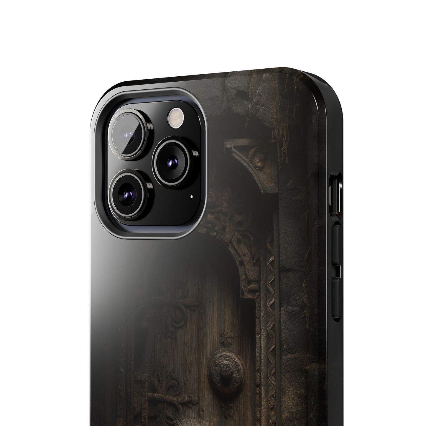 Fantasy Goblin Guardian Tough Phone Case – Mystical Forest Gate Design - Artistic Vision