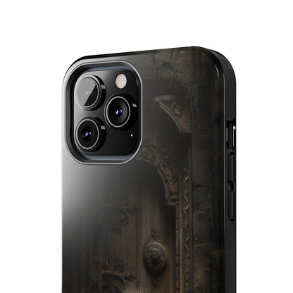 Fantasy Goblin Guardian Tough Phone Case – Mystical Forest Gate Design - Artistic Vision
