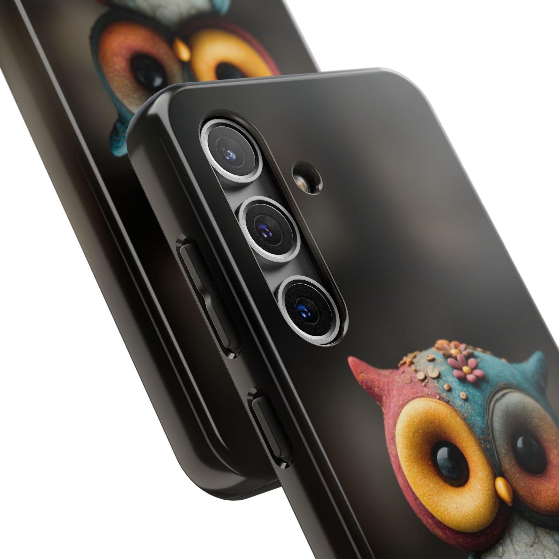 Play-Doh Owl – Tough Phone Case with Clay Texture and Big-Eyed Charm - Artistic Vision