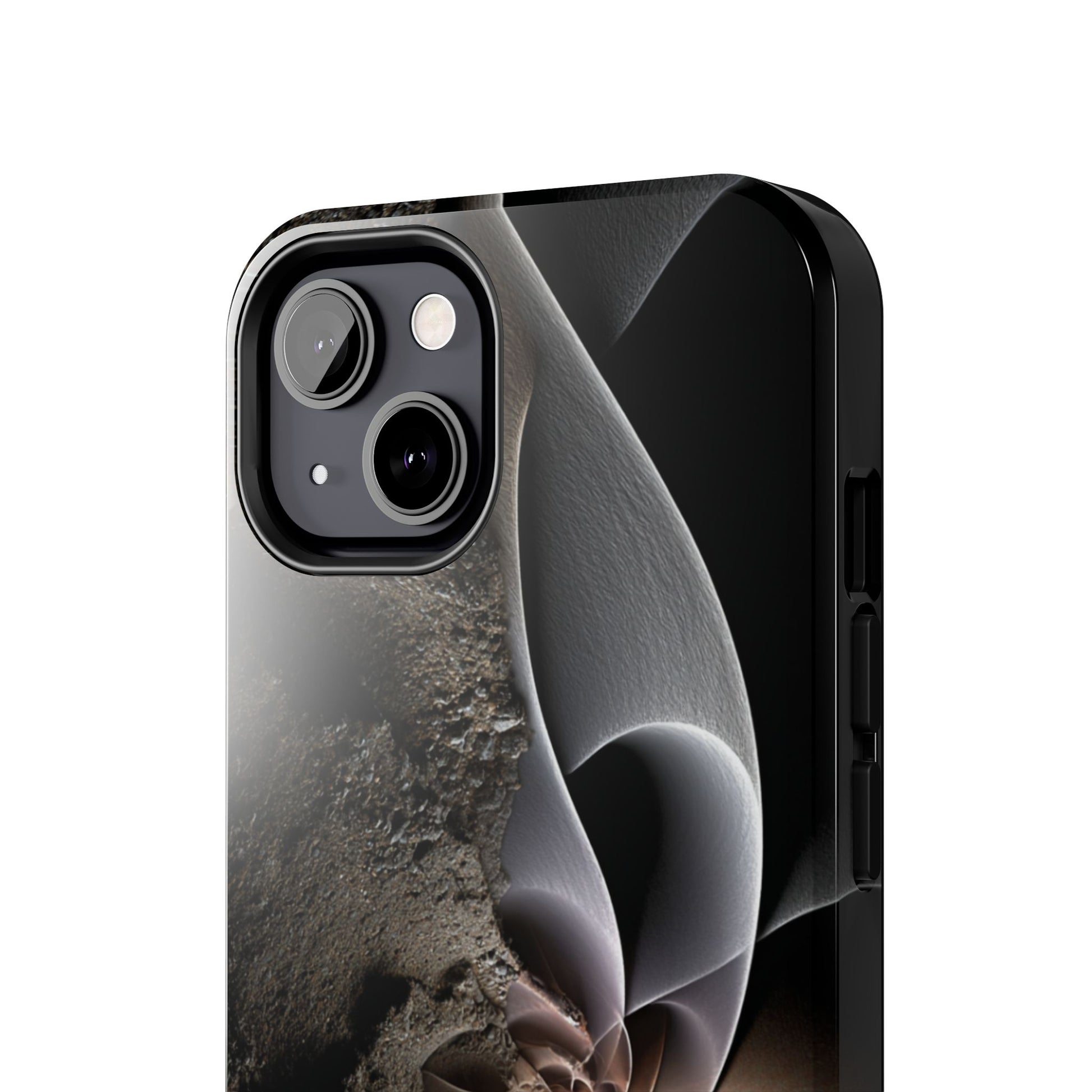 Tough case with geological aesthetic