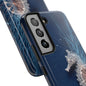 Seahorse Wheel Wireframe Phone Case – Nautical Design with Mechanical Motion - Artistic Vision