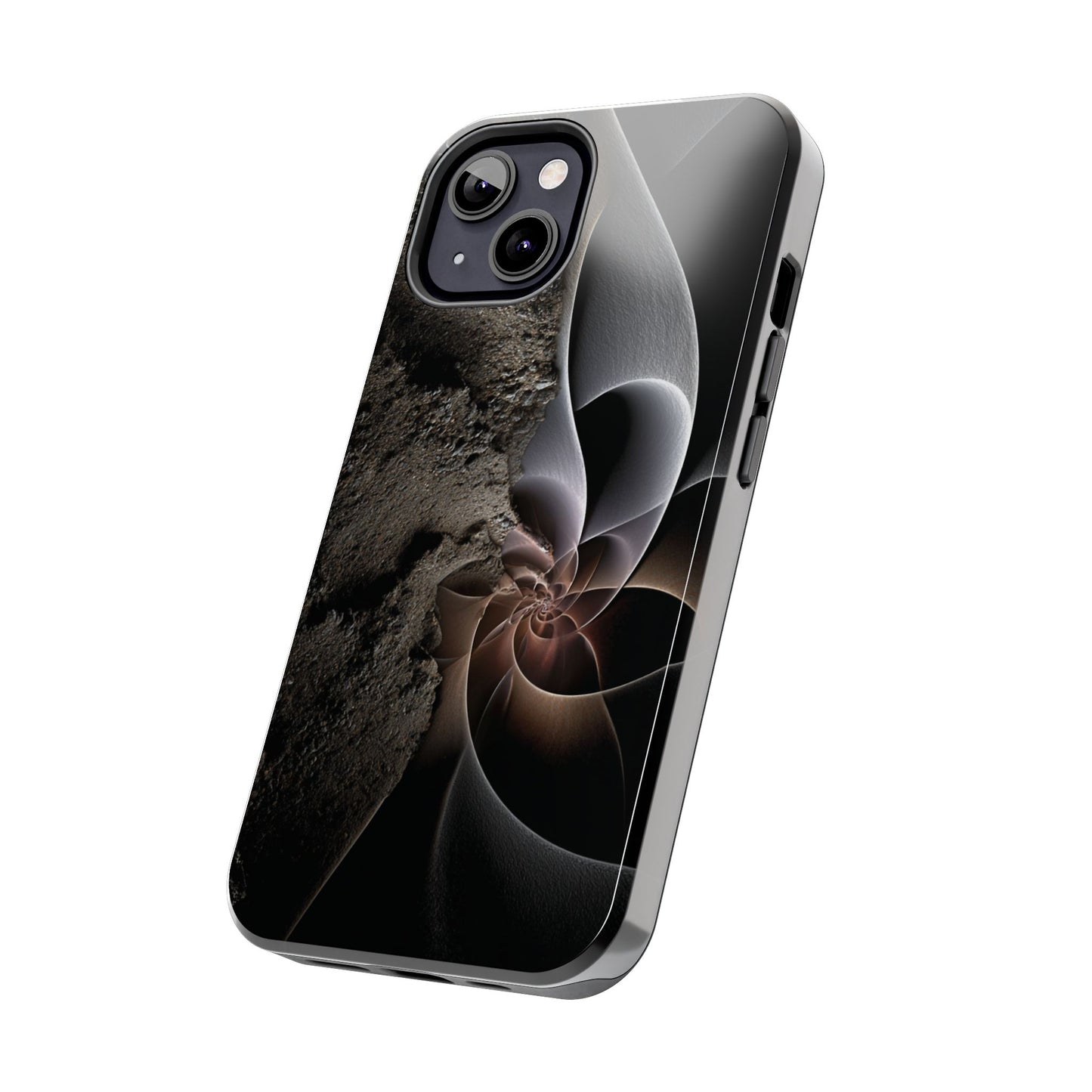 Glossy phone case with spiral center