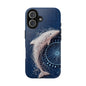 Dolphin Wireframe Spiral Phone Case – Tough Ocean Design with Dynamic Motion - Artistic Vision