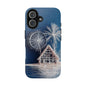 Tropical Beach Wireframe Phone Case – Nautical Island Tough Case - Artistic Vision