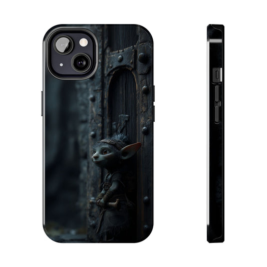 Fantasy Elf Thief Tough Phone Case – Secretive Doorway Design - Artistic Vision