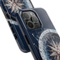 Nautical Compass Wireframe Phone Case – Durable Tough Case for Ocean Lovers - Artistic Vision