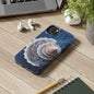 Spiral Seashell Wireframe Phone Case – Coastal Art Tough Shell - Artistic Vision