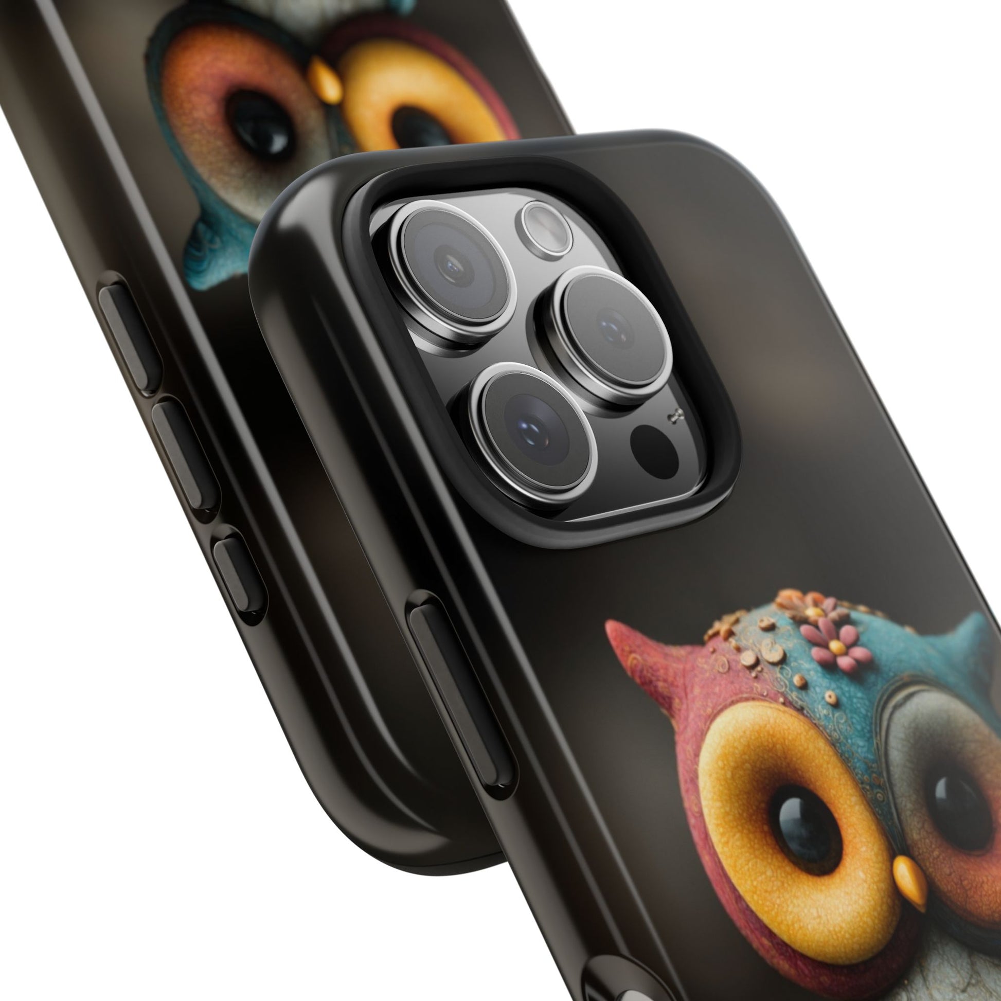 Play-Doh Owl – Tough Phone Case with Clay Texture and Big-Eyed Charm - Artistic Vision