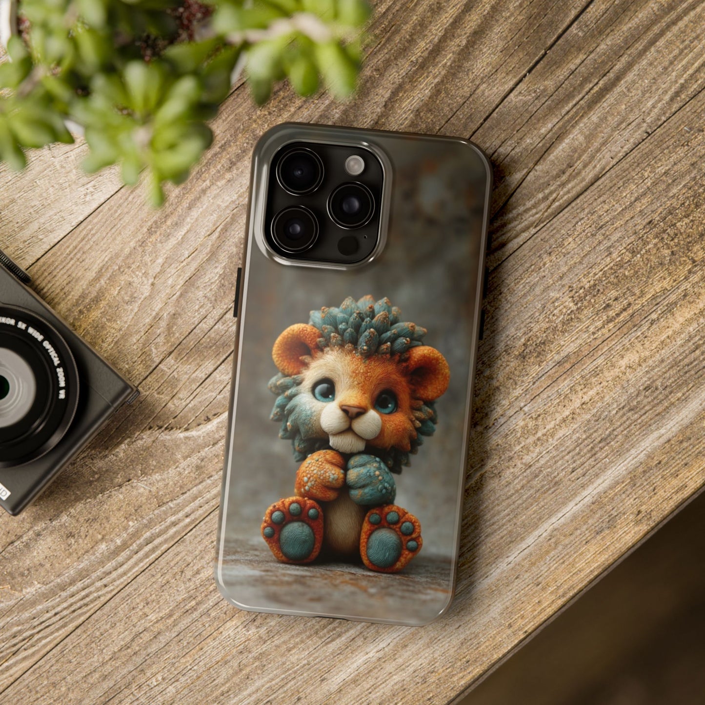 Play-Doh Lion – Tough Phone Case with 3D Clay Cub Design - Artistic Vision