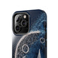 Sailboat & Moon Wireframe Phone Case – Nautical Night Voyage Design - Artistic Vision