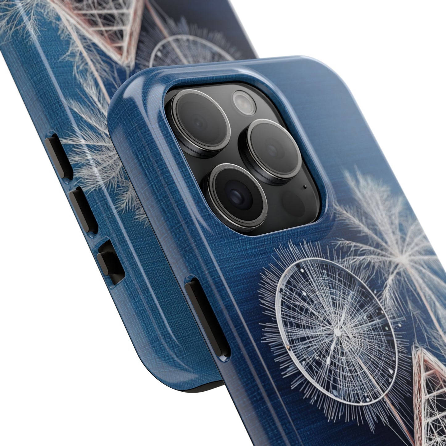 Tropical Beach Wireframe Phone Case – Nautical Island Tough Case - Artistic Vision
