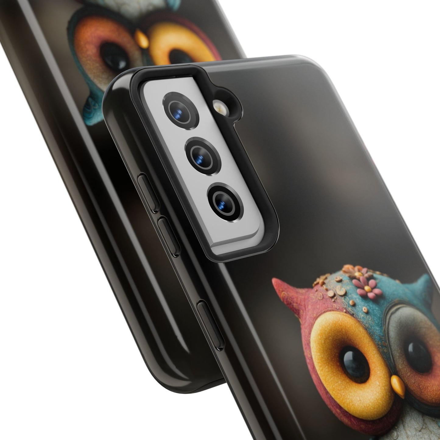 Play-Doh Owl – Tough Phone Case with Clay Texture and Big-Eyed Charm - Artistic Vision
