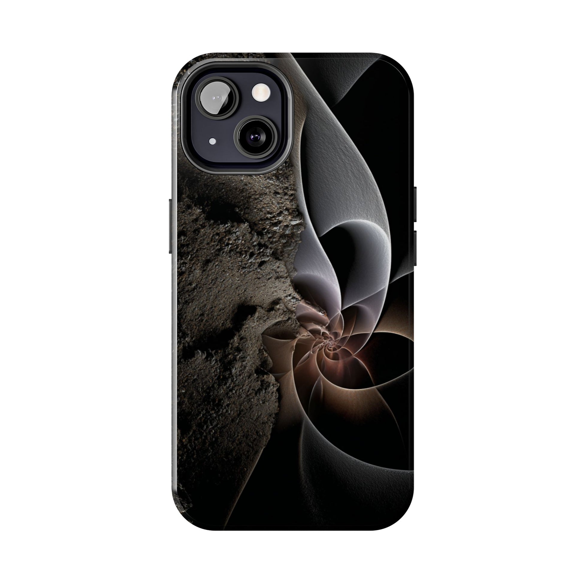 Artistic erosion design on Lexan case