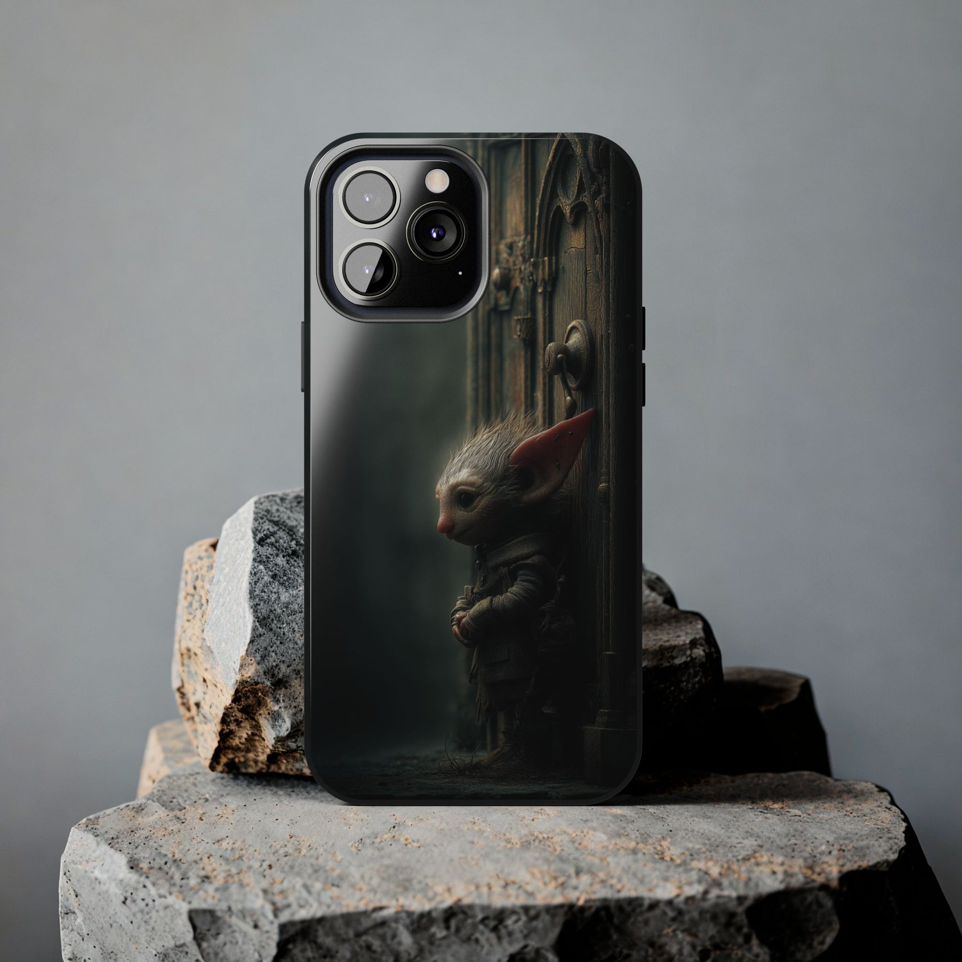 Fantasy Woodland Goblin Tough Phone Case – Lone Gatekeeper Design - Artistic Vision