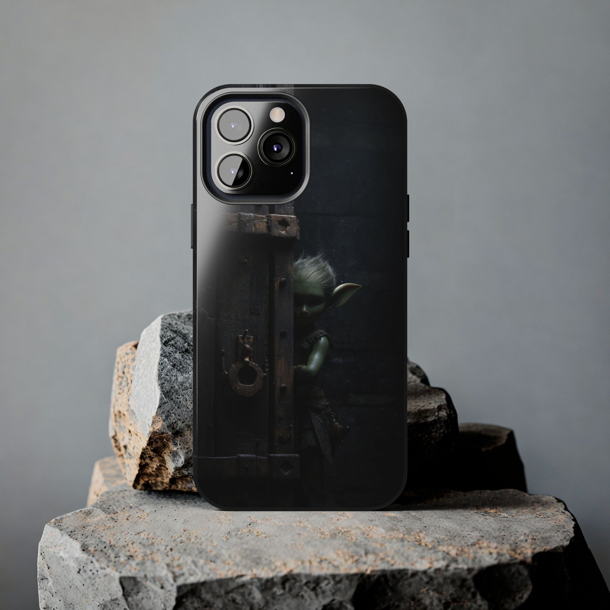 Fantasy Goblin Guard Tough Phone Case – Shadow Gate Design - Artistic Vision