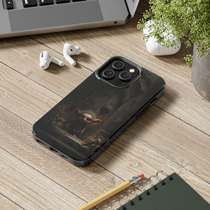 Fantasy Goblin Guardian Tough Phone Case – Mystical Forest Gate Design - Artistic Vision