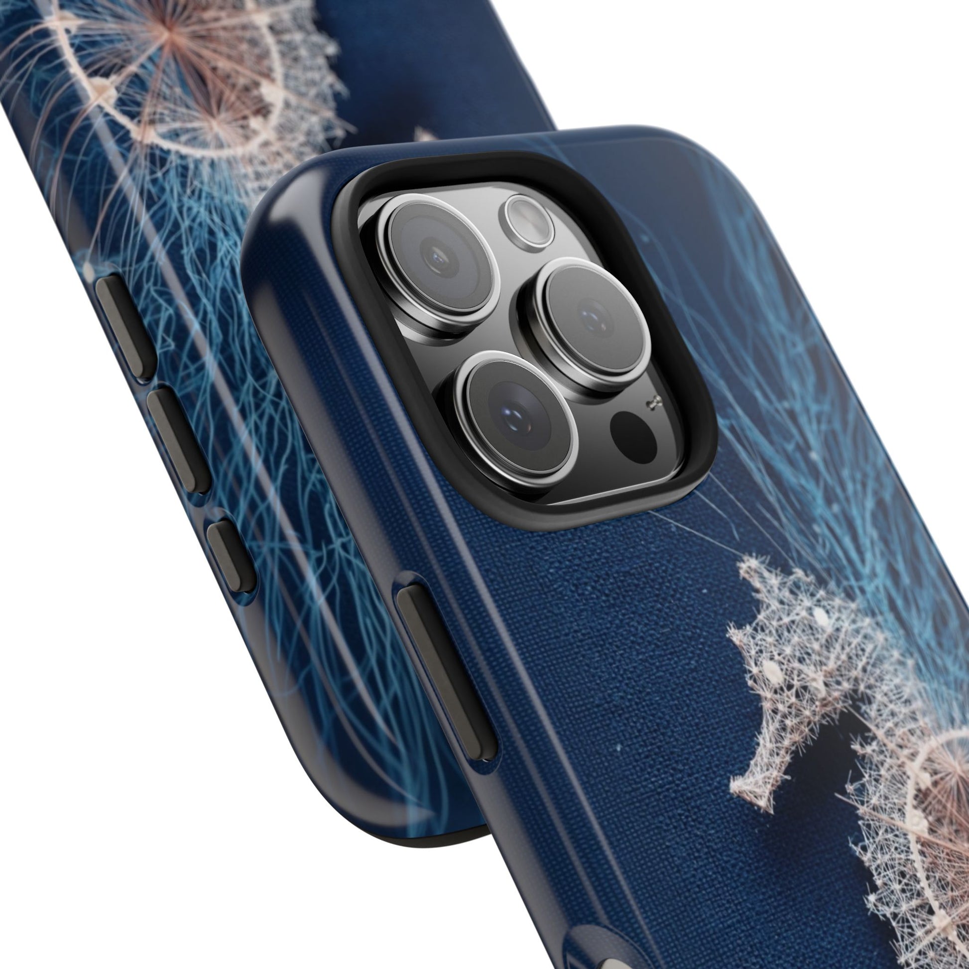 Seahorse Wheel Wireframe Phone Case – Nautical Design with Mechanical Motion - Artistic Vision