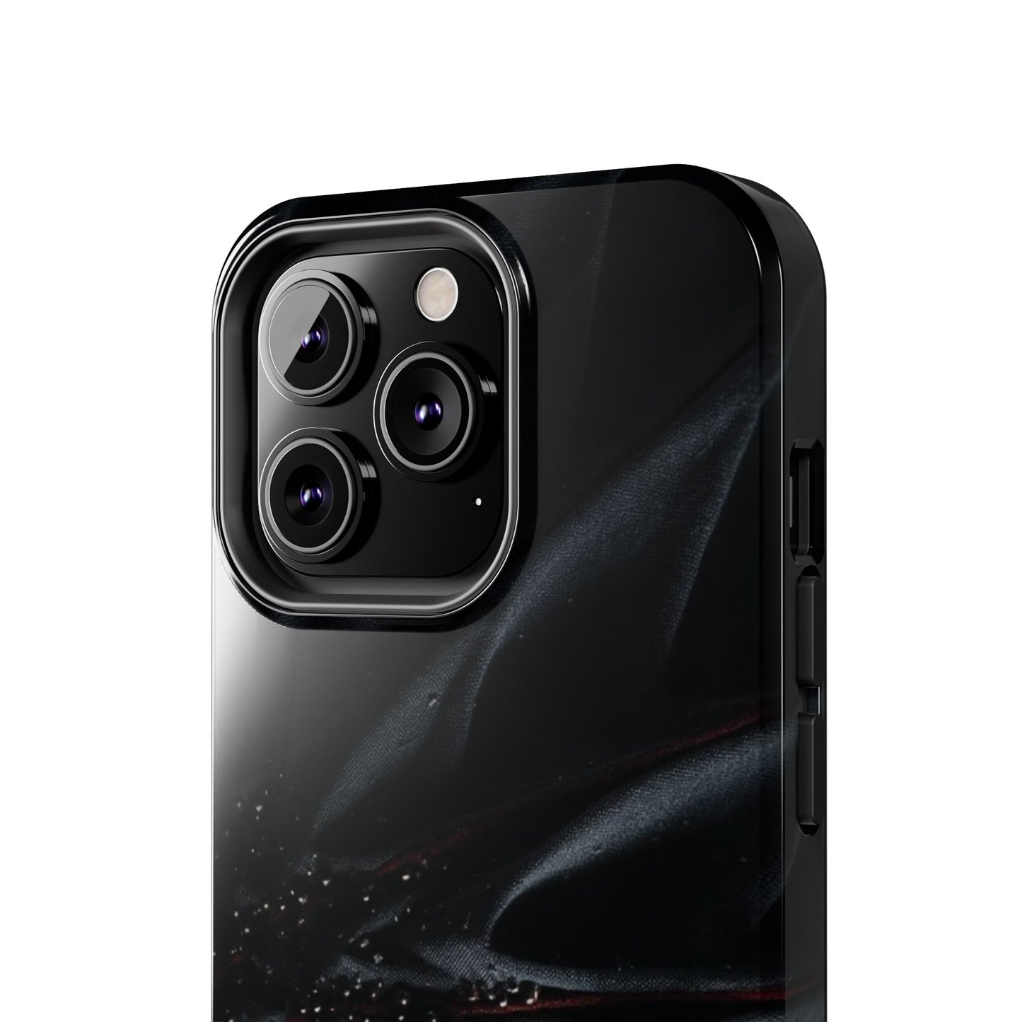 Silk Nebula Tough Phone Case – Black Fabric Galaxy Texture - Artistic Vision