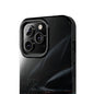 Silk Nebula Tough Phone Case – Black Fabric Galaxy Texture - Artistic Vision