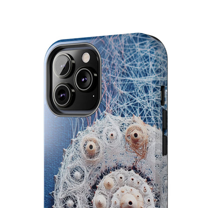 Nautilus Shell Wireframe Phone Case – Marine Spiral Tough Case - Artistic Vision