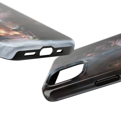 Whimsical Elf Mage Tough Phone Case – Magic Staff Forest Design - Artistic Vision