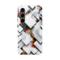 Abstract paint and cube texture phone case