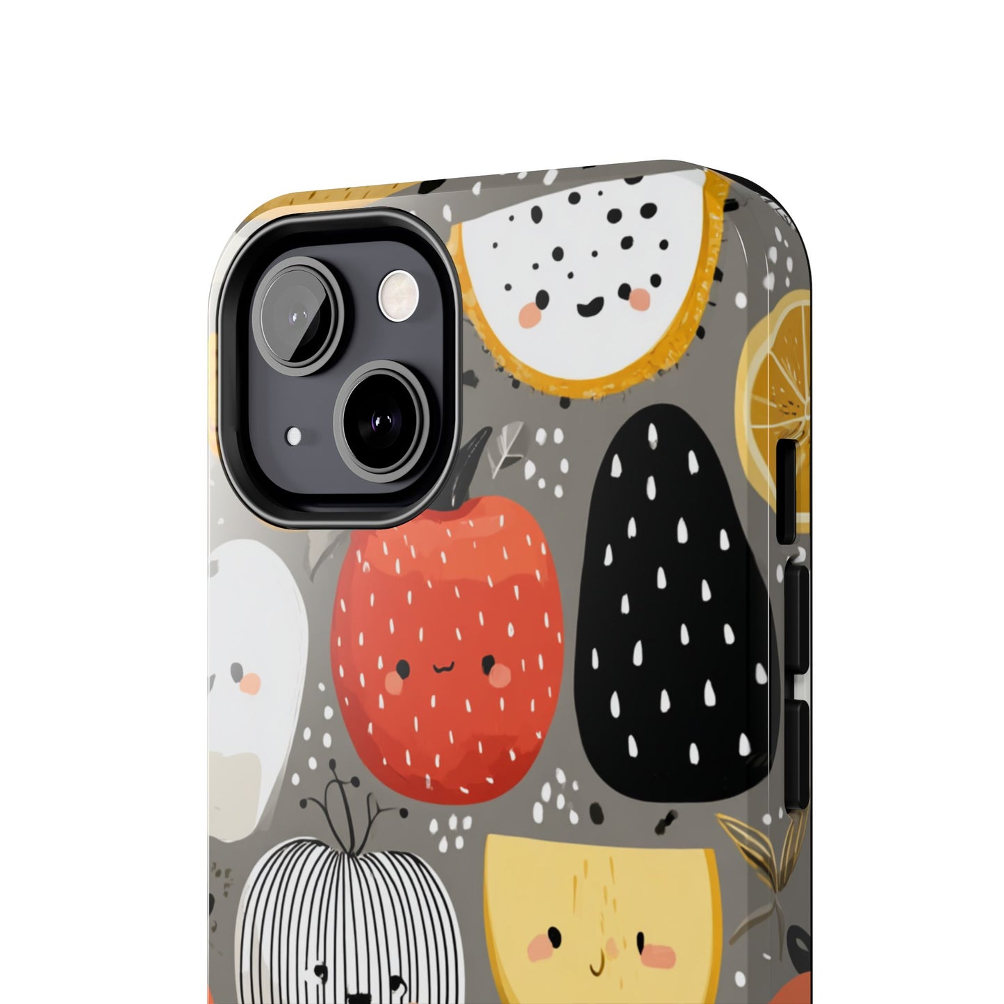 Adorable food character phone case in soft pastel style