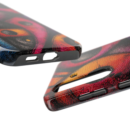 Analog texture phone case with expressive patterns