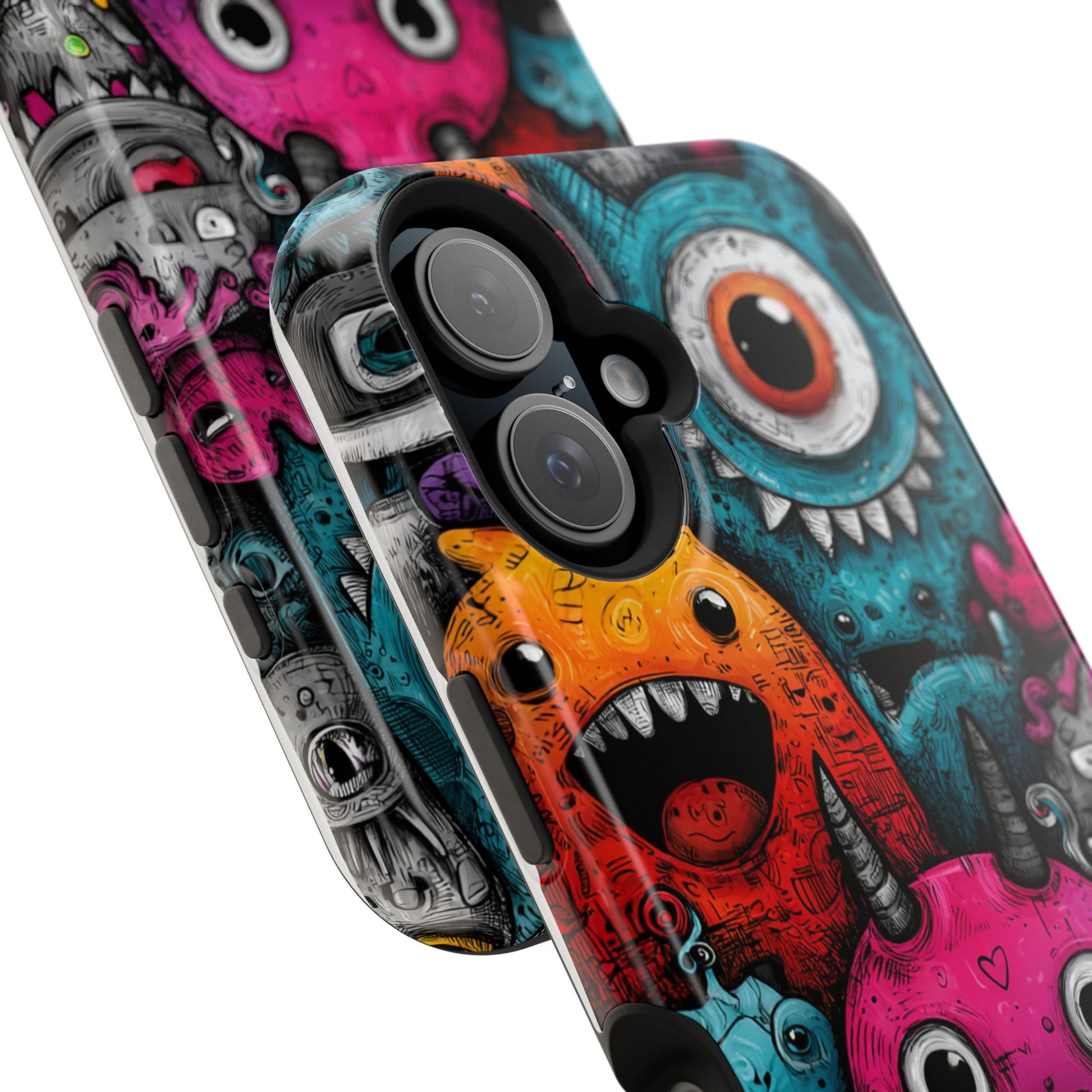 Artistic monster-themed phone case for creative personalities