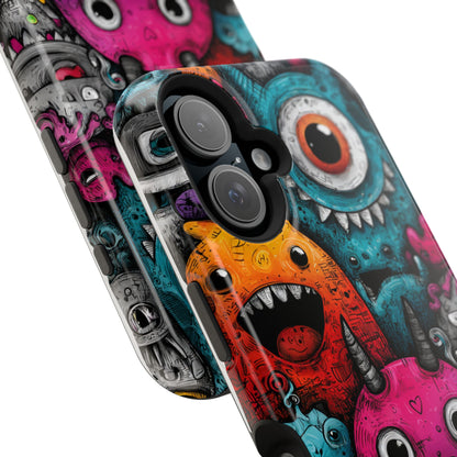 Artistic monster-themed phone case for creative personalities