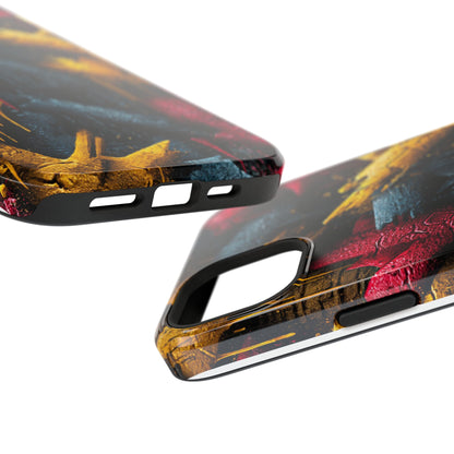 Artistic urban phone case with ripped paint details