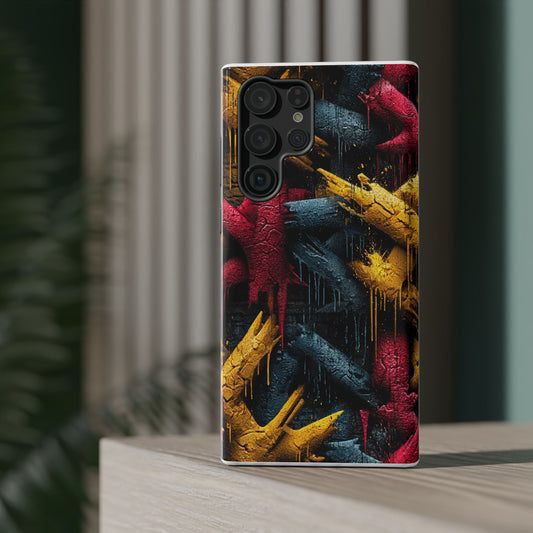 Bold claw mark phone case with street art style