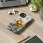 Botanical art phone case featuring delicate rose illustration