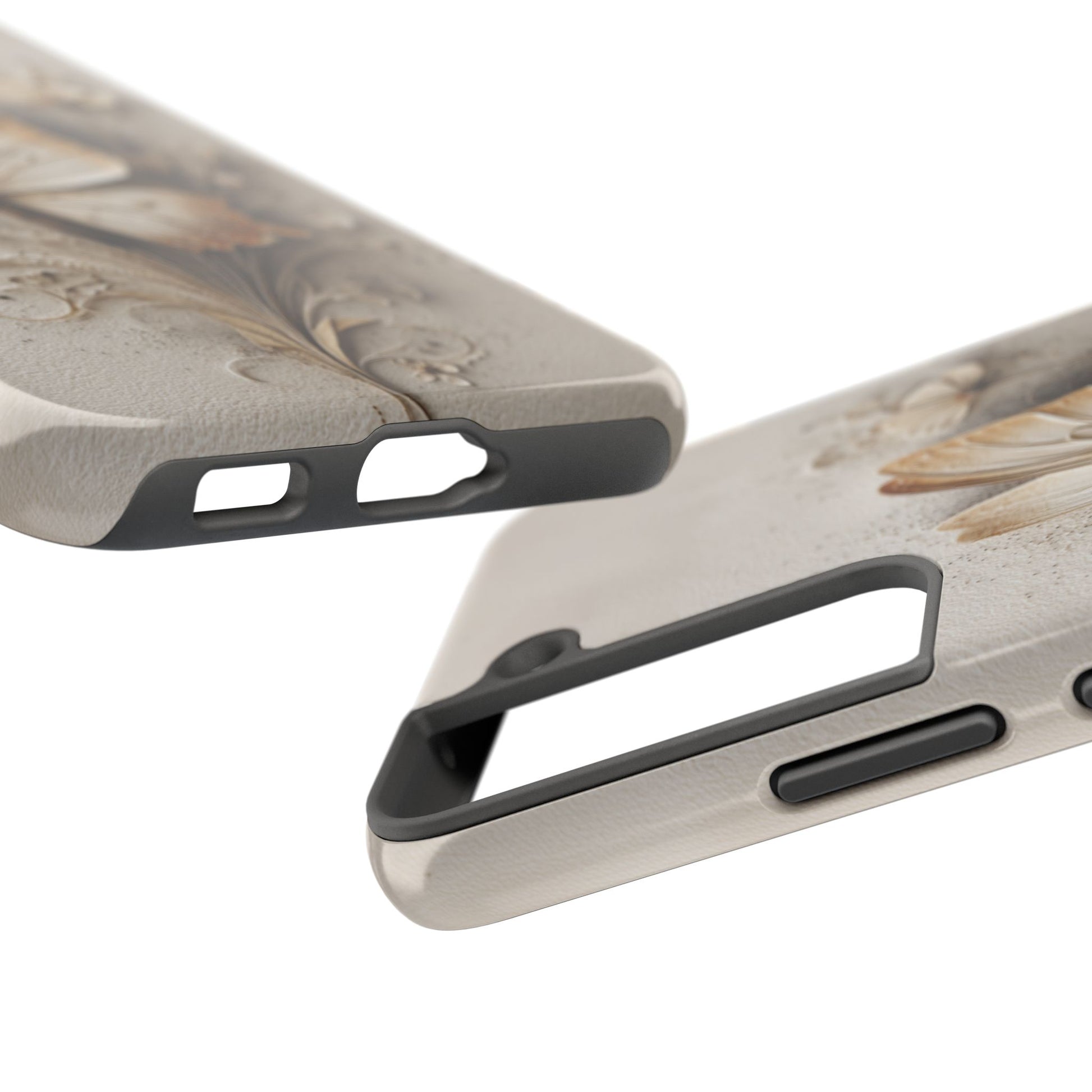 Botanical butterfly phone case in classic soft palette