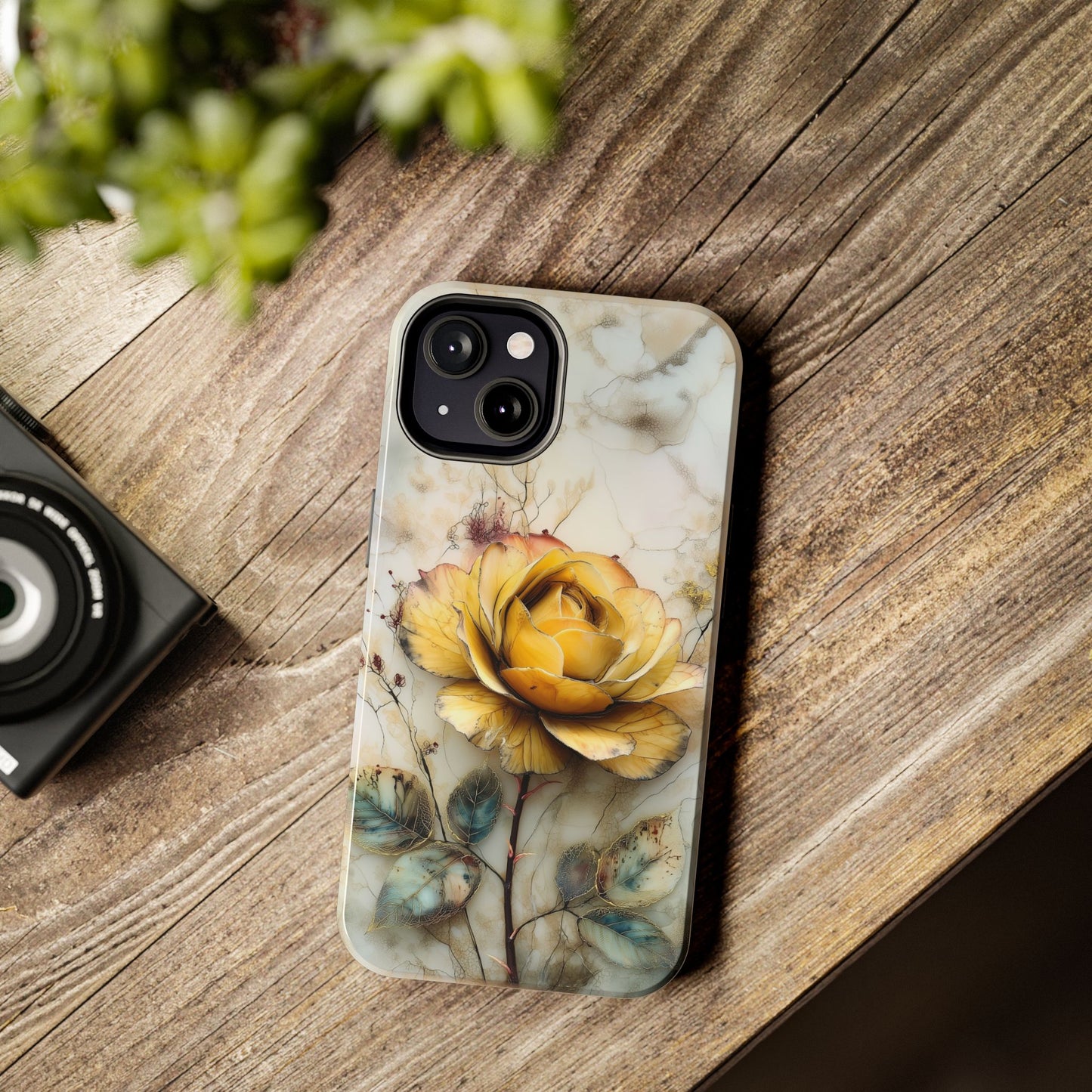 Classic floral art phone case in soft color palette