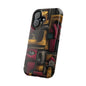 Eye symbol phone case in monolithic abstract style