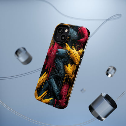 Rugged phone case with distressed graffiti art texture